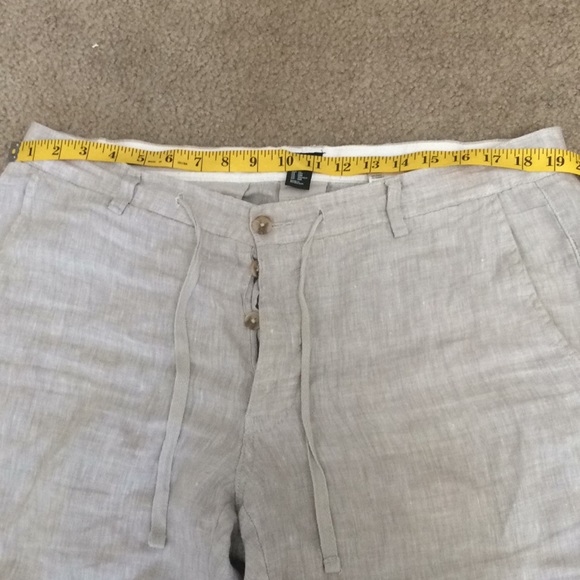 Oatmeal Linen Pants - Picture 4 of 6